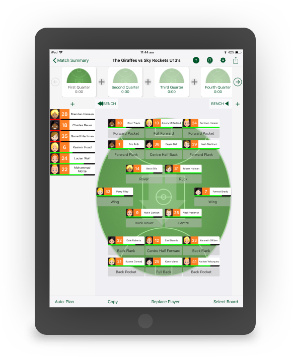 Easy to use match planning