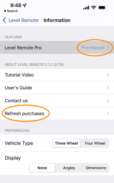 Level Remote Pro Refresh Purchases